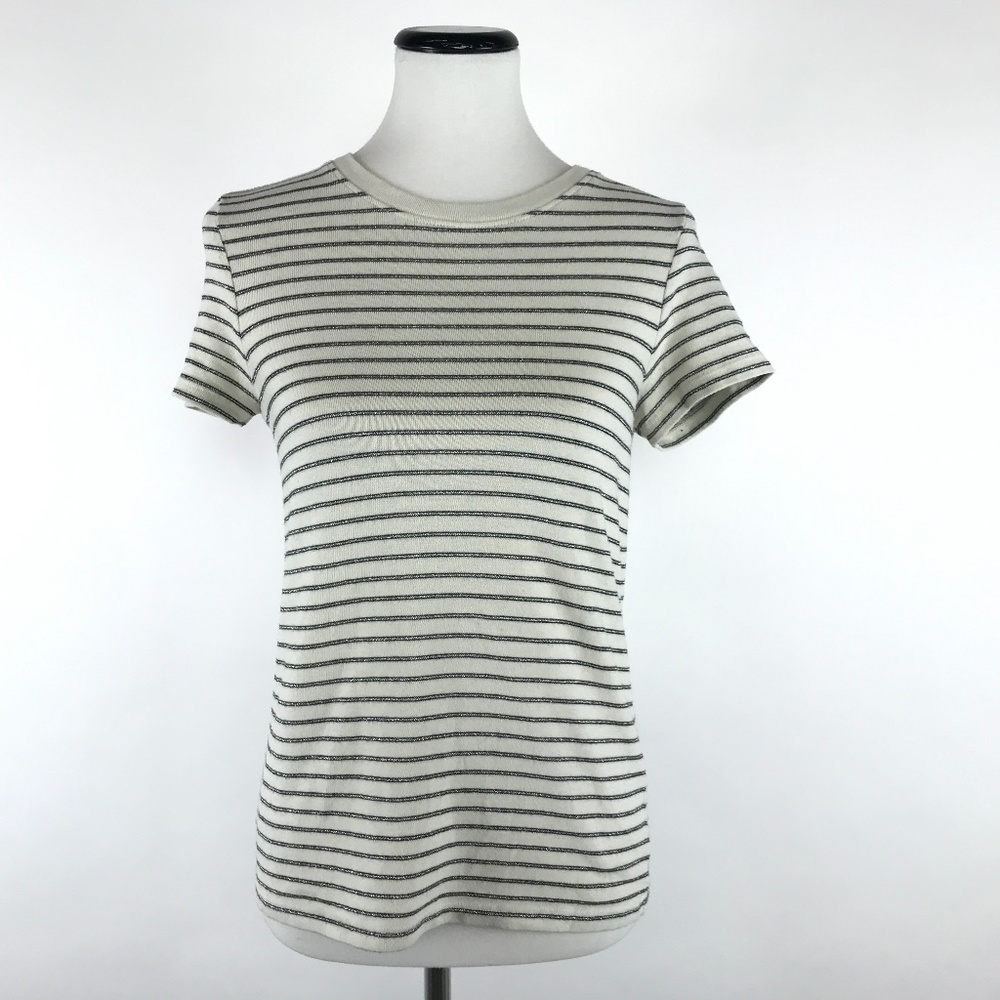 Current/Elliot Striped Ribbed Tee Shirt #929